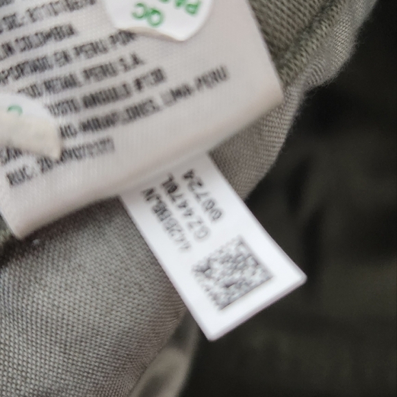 New American Eagle Highest Waist Denim Mom Distressed Shorts Green sz 10 - Picture 8 of 8